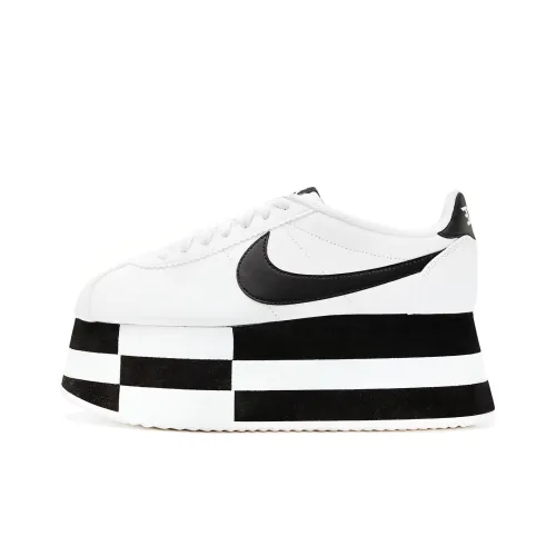 Nike Cortez Slip Resistant Abrasion Resistant Низкие Кроссовки для скейтбординга Женские Черный Белый
