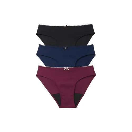 Victoria's Secret Центральная часть BY Victoria 3 шт Гладкий Period Boyshort Panties Нижнее белье Женские 3 шт Многоцветный