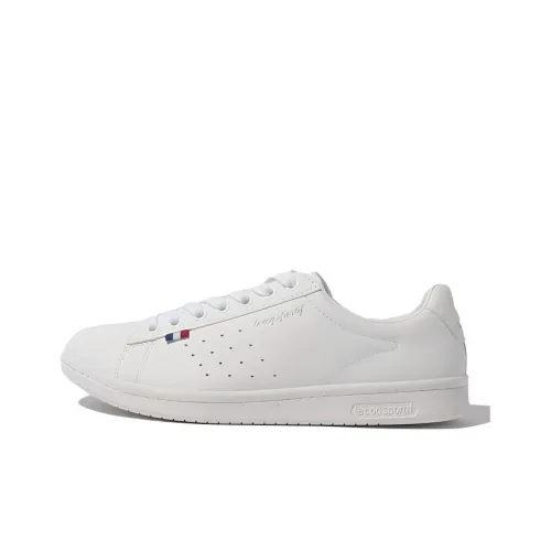 Le Coq Sportif LA ROLAND Slip-resistant Abrasion-resistant Low-top Skateboard Shoes Unisex White Le Coq Sportif LA ROLAND Противоскользящие Устойчивые к истиранию Низкие Кеды для скейтбординга Унисекс Белые