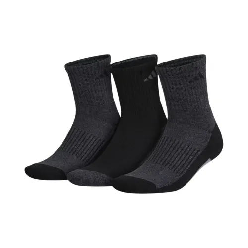 Adidas 3 пачки черные мужские носки Mid до икры