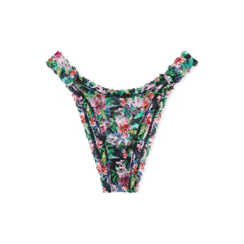 Victoria's Secret The LACIE Кружево Бразильские Трусы Черный Тропический Нижнее белье Женские 1 Пачка Многоцветный