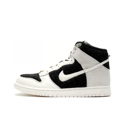 Nike Dunk High Амортизация Износостойкие Высокие Кроссовки для скейтбординга Мужские Черно-белые