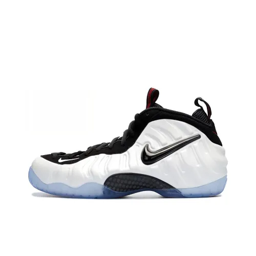 nike Foamposite Pro one Нескользящий Легкий MID Топ Винтажные баскетбольные кроссовки Мужской Черный белый