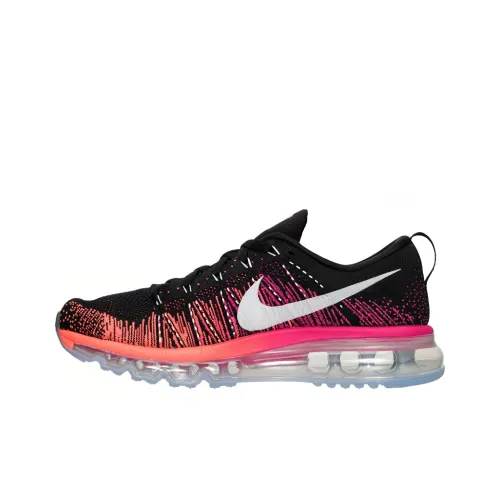 Nike Air Max Flyknit Амортизация Низкий Топ Беговые Кроссовки Женские Красный Черный