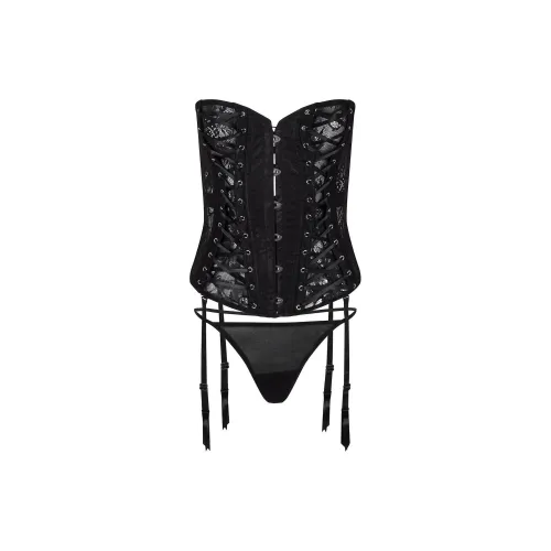 Victoria's Secret ADORE ME Nikita CORSET Черный Комплект нижнего белья Женские Черный Черный