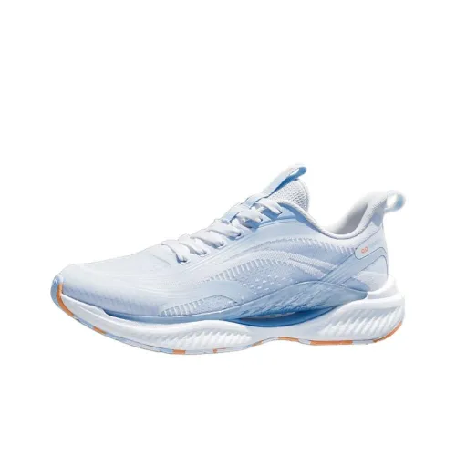 QIAODAN Дышащий Wa Resilient Низкий Топ Беговые кроссовки Мужские Белый Синий