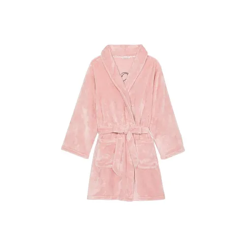 Victoria's Secret Короткий Cozy халат Dusk розовый халат для сна Женские Nightfall розовый