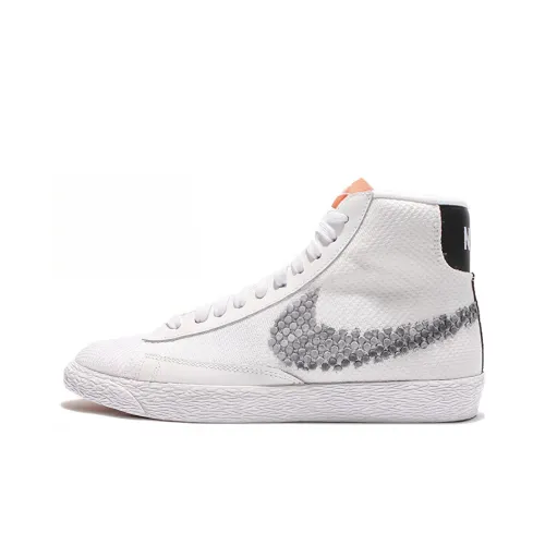 Nike Blazer VNTG Нескользящий Легкий MID Скейтборд Кроссовки Женские Белый Серый