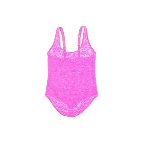 Victoria's Secret CURVY Couture No Show Кружево Комбинезон Flirt Женские Розовый