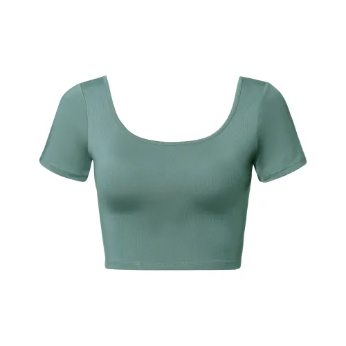 DAZI Зеленый Женские Йога T-рубашки