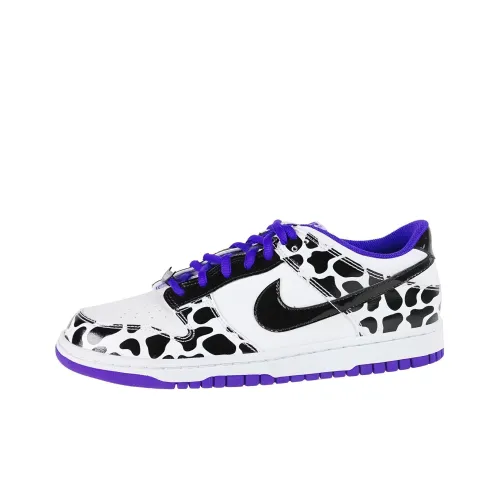Nike Dunk Low Топ Скейтборд Кроссовки Женские Черный Белый Фиолетовый