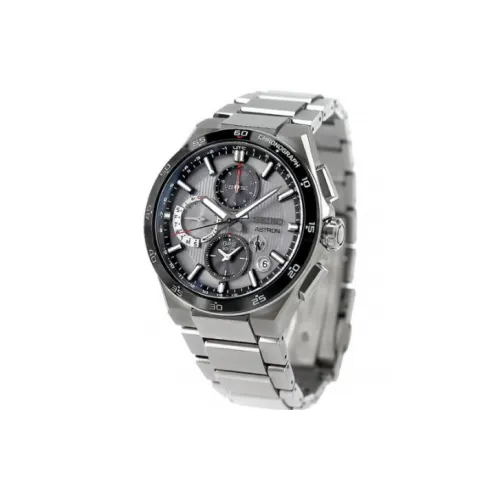 SEIKO Солнечный кварцевый механизм титановый корпус ремешок часы 49,5*43,25*14 мм унисекс серый циферблат