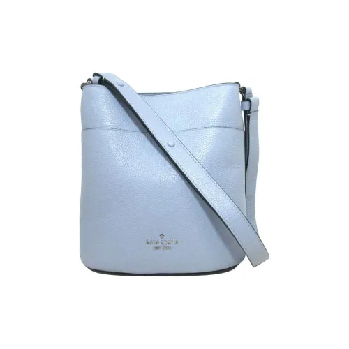 Kate Spade Leila Пескоструйная кожа Ведрообразные сумки Сумки через плечо Сумка через плечо Маленькая Женская Синяя