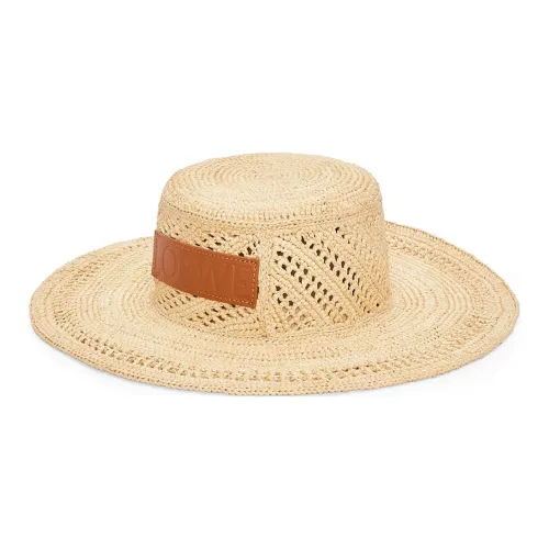 LOEWE Кепки из коровьей кожи унисекс коричневые