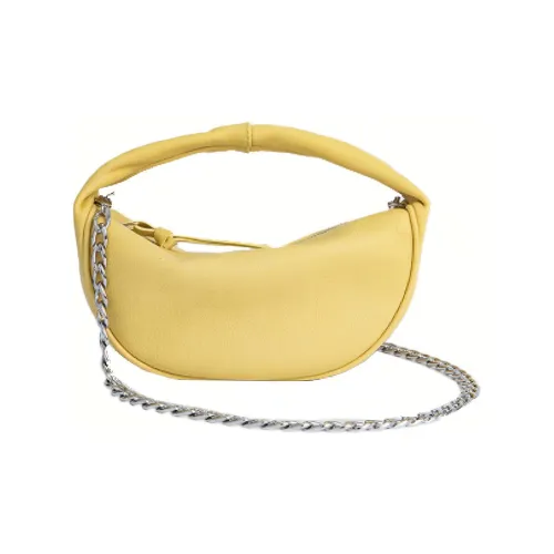 By Far Baby Cush Кожа Плечевая сумка сумка-пельмени женская сумка желтая