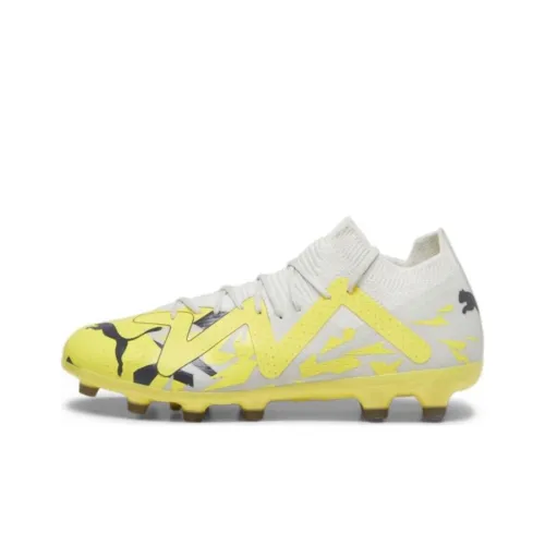 PUMA Future Match AG Искусственная трава HG Твердый Ground Амортизация Износостойкие футбольные бутсы Мужские Белый Желтый