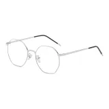 Серебряная оправа + Защита от синего света линзы + Коробка