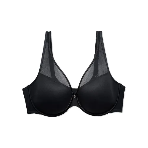 Victoria's Secret CURVY Couture Прозрачная Сетка Plunge T Рубашка Бюстгальтер Черный Бюстгальтер Женский Черный