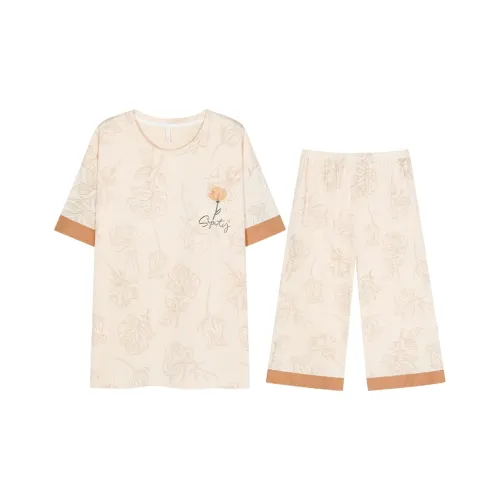 William Pajama Комплект Женский Абрикос