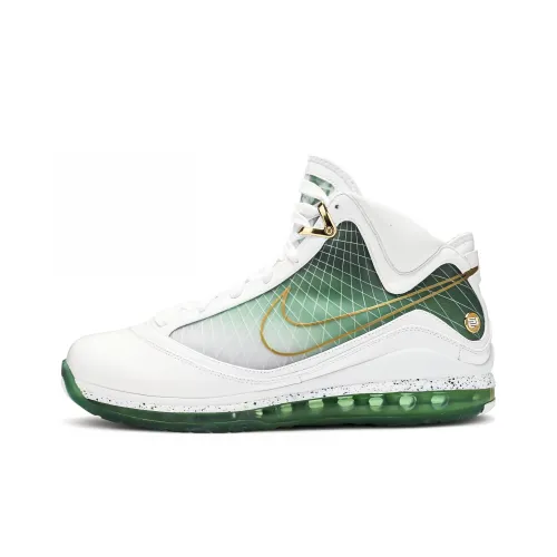 Nike Lebron 7 MTAG New York City Нескользящий Легкий MID Топ Винтажные Баскетбольные Кроссовки Мужские Белый Зеленый