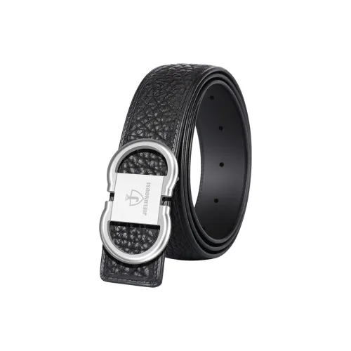 Jaylen Oos Smooth Clasp Trendy Youth Cow Leather Belts Men's 3,8 см