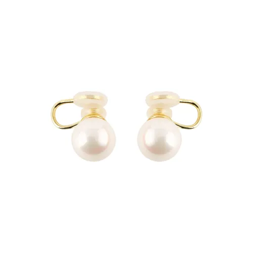 MINI·ACC Artificial Pearl Copper Bottom Clip-on Earrings Women's