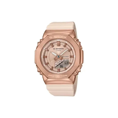 Шок Кварц Механизм Смола Ремешок Часы Унисекс Розовый Циферблат Часы GM S2100PG 4AJF