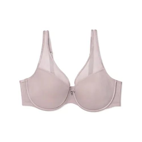 Victoria's Secret CURVY Couture Прозрачная Сетка Plunge T Рубашка Бюстгальтер Женский Bark Серый Розовый