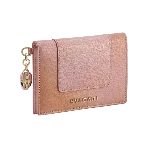 BVLGARI Serpenti Forever Козья кожа Кошелек Держатель для карт Женский Розовый