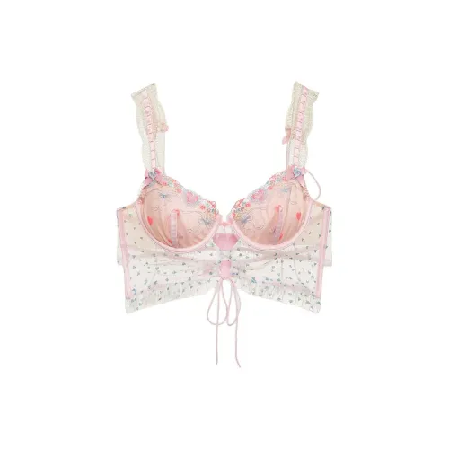 Victoria's Secret FOR LOVE LEMONS Gabriella Longline Бюстгальтер Женский Сладкий Розовый Красный