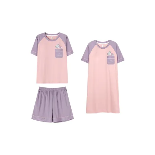 Follow The United States Пижамный комплект Без подкладки Стиль Женский Фиолетовый