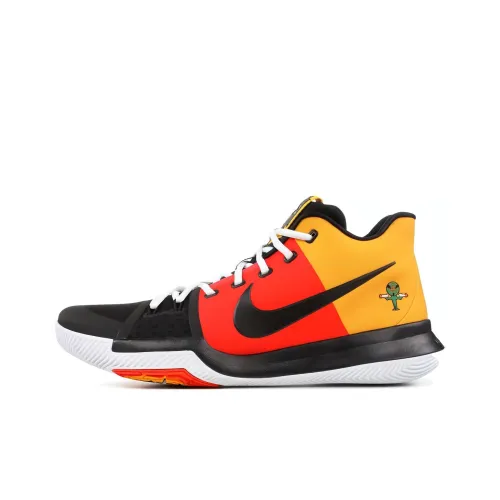 Nike Kyrie 3 Raygun Нескользящий Легкий MID Баскетбольные кроссовки для игры Мужской Черный Оранжевый