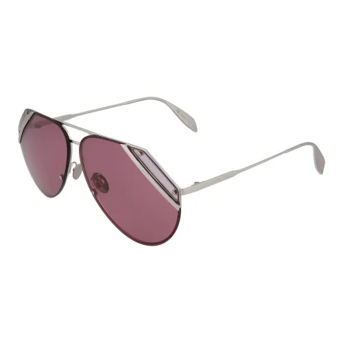 McQ Alexander McQueen Металл Aviator Солнцезащитные очки Унисекс Серебряный