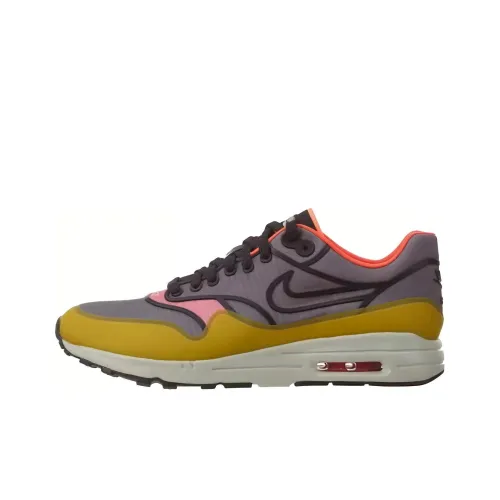 Nike Air Max 1 Амортизация Износостойкие Низкие Кроссовки для Бега Женские Желто-Серые