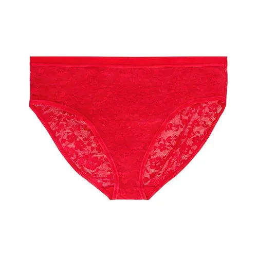 Victoria's Secret CURVY Couture Гладкий Кружево Высокий Крой Трусы Красные Женские 1 Пачка Красный Красный