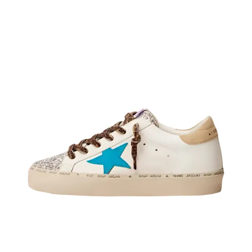 Golden Goose Hi Star Low Топ Стильные Скейтбординги Женские Белые Синие