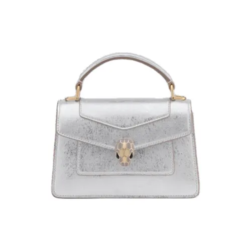BVLGARI Телячья кожа Сумка через плечо Сумка Мини Women's Silver