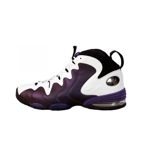 Nike Penny Anti-slip Lightweight MID Top Vintage Баскетбольные Кроссовки Мужские Белый Фиолетовый