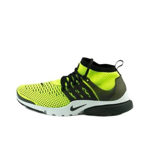 Nike Air Presto Flyknit Ultra Устойчивый к истиранию MID Топ Casual Мужской Черный Зеленый