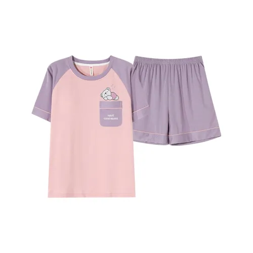 Follow the United States Пижамный комплект Утеплённый Женский Фиолетовый