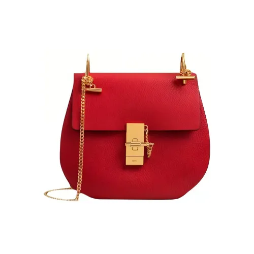 Chloe Chloé сумки кожаная сумка через плечо женская красно-оранжевая