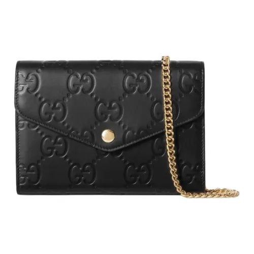 GUCCI Кожа Сумка через плечо Кошелек Женский Черный