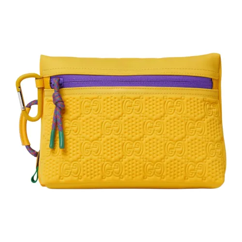 GUCCI Diving Ткань Клатч Маленький Унисекс Желтый