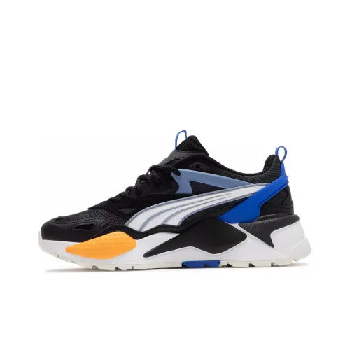 PUMA RS X Амортизация Износостойкий Низкий Топ Толстая Подошва Кроссовки Унисекс Черный Серый