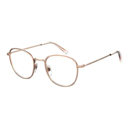 Levi's Нержавеющая сталь Круглые Оправы для очков Женские Золотые