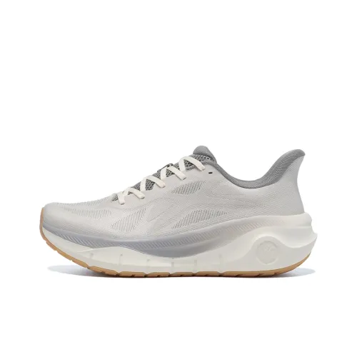 BMAI Pioneers Thick Tao EVA PEBA Смесь Утолщенная Средняя Подошва MID Топ Беговые Кроссовки Женские Туманный Spirit Серый