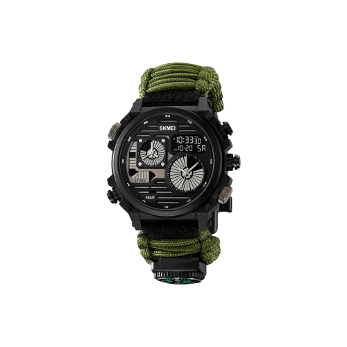 SKMEI Электронный Механизм Нейлоновый Ремешок Часы Мужские Черный Циферблат