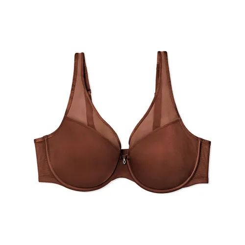 Victoria's Secret CURVY Couture Прозрачная Сетка Plunge T Рубашка Бюстгальтер Шоколадный Бюстгальтер Женские Шоколад