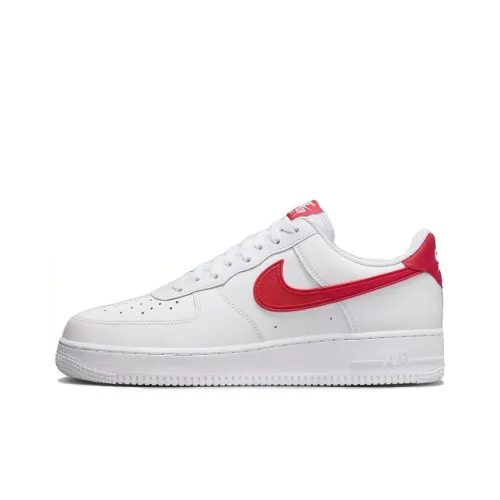 Nike Air Force 1 Устойчивые к истиранию Дышащие Низкие Кроссовки для скейтбординга Мужские Белые и Красные