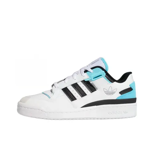 Adidas Originals FORUM Exhibit Low Противоскользящие Устойчивые к истиранию Низкие Кроссовки для скейтбординга Унисекс Белый Черный Синий